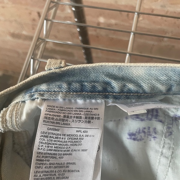 RARE VINTAGE Levi's Orange Tag Acid Wash High Rise Shorts - Picture 7 of 9